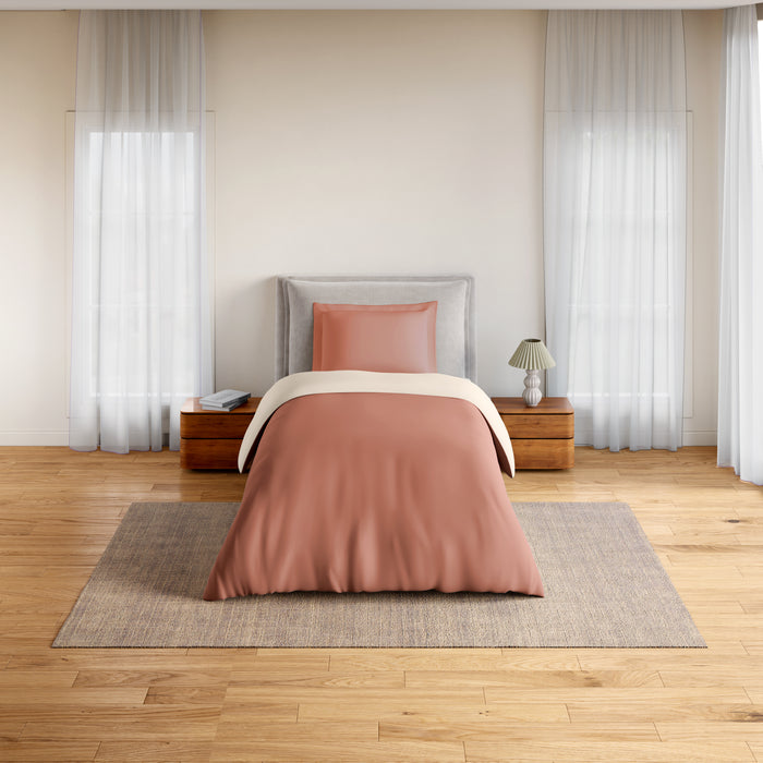 Essentials 100% Cotton Single Quilt, 170 TC, Solid, Mocha Mousse