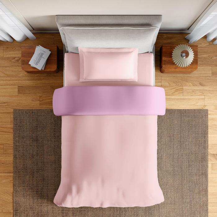 Essentials 100% Cotton Single Quilt, 170 TC, Solid, Pink Dogwood