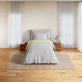 Essentials 100% Cotton Single Quilt, 170 TC, Solid, Silver Cloud/Tea