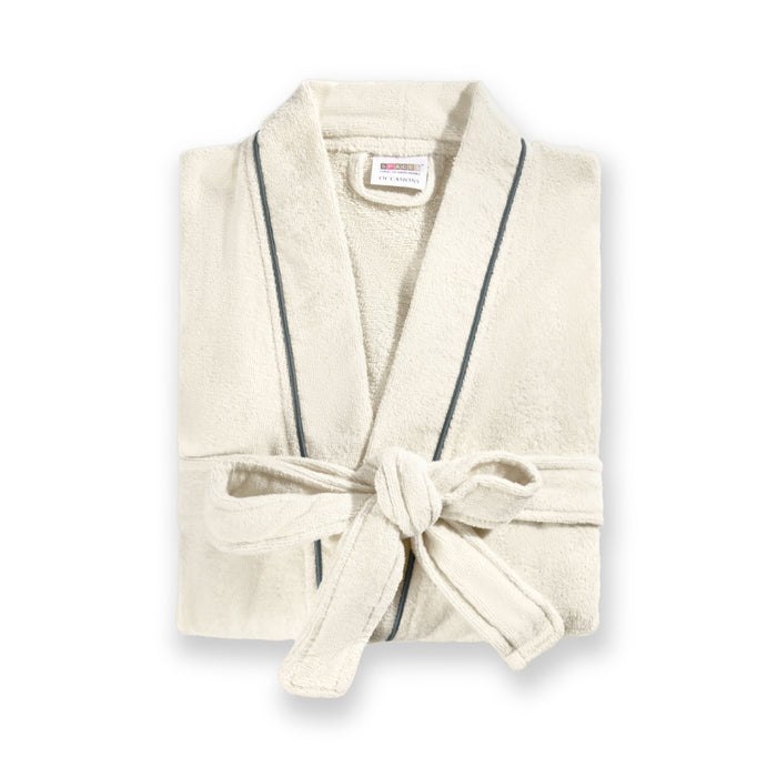 Exotica 100% Cotton Bath Robe, 350 GSM, Solid, White