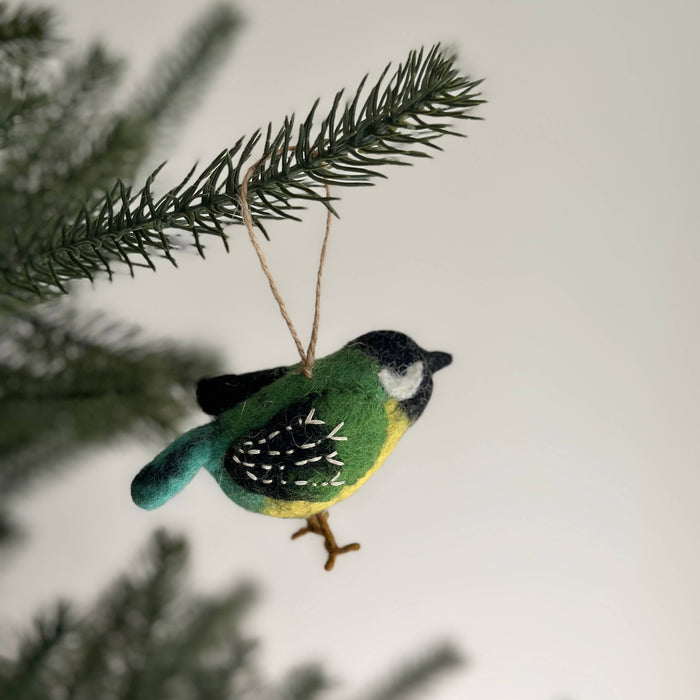 Ganapati Holiday Ornaments Canary Felt Bird Ornaments, Various