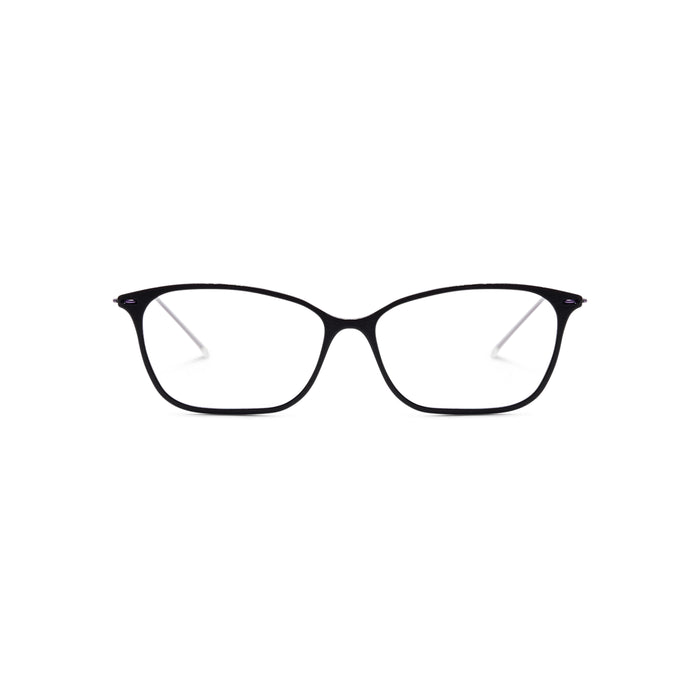 Feminine Cat-Eye Acetate Hybrid Eyeglasses Frame - Front View | LUKNFIL