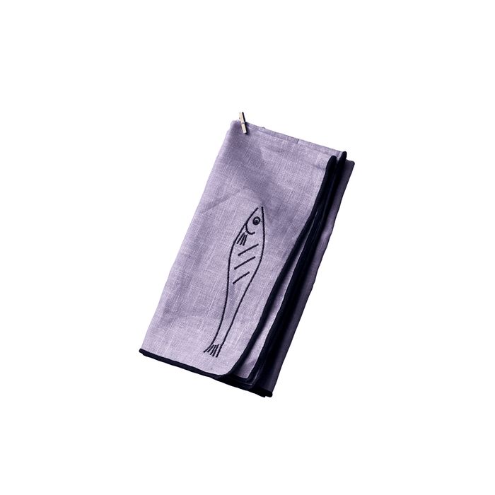MÆGEN SHOP Fish Embroidered Napkins, Set of 2