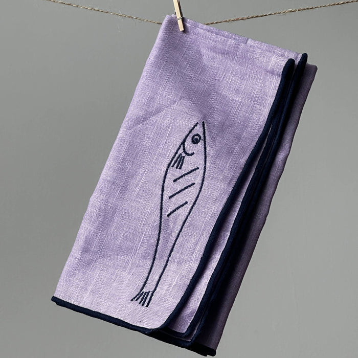 MÆGEN SHOP Fish Embroidered Napkins, Set of 2