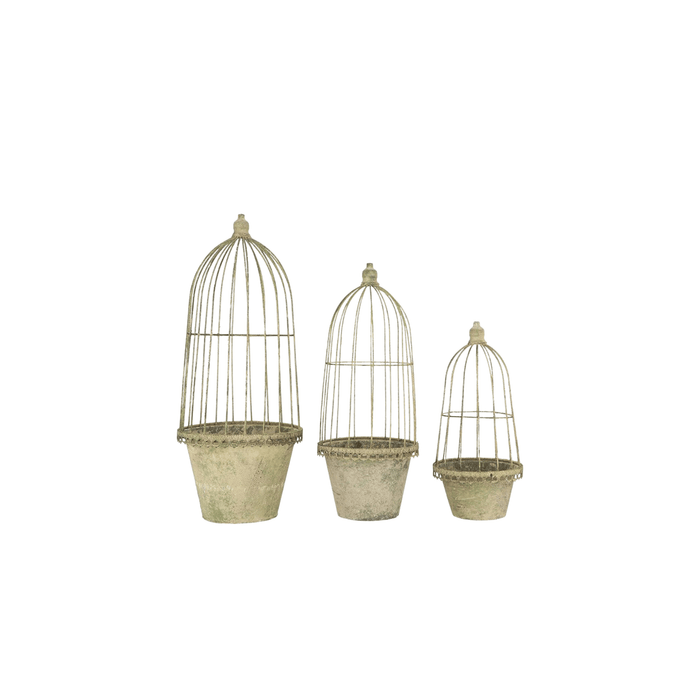 NACH Furniture SHOP Flower Pots with Metal Cloches