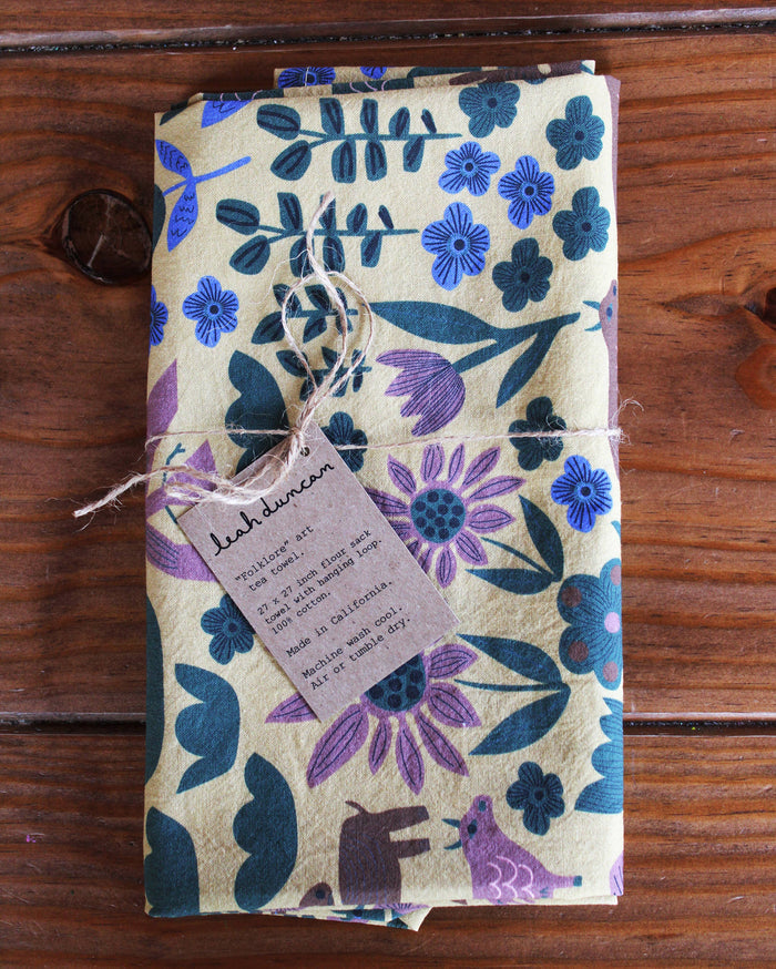 Leah Duncan Leah Duncan - Folklore Art Tea Towel