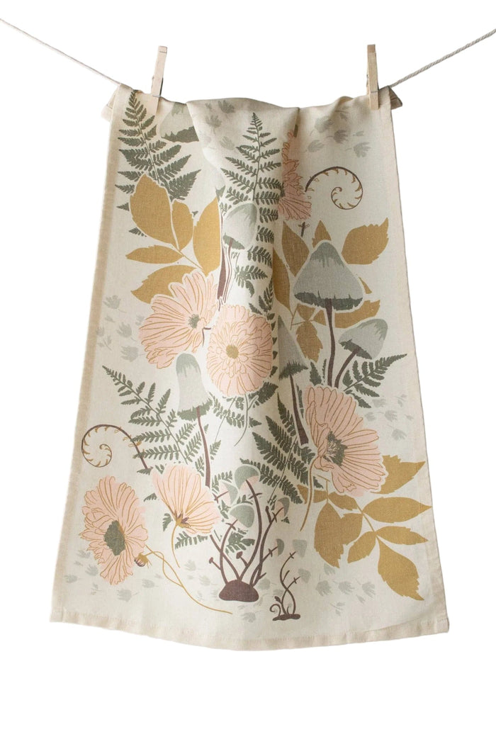 Flowerie Kitchen & Dining Forest Floor Tea Towel