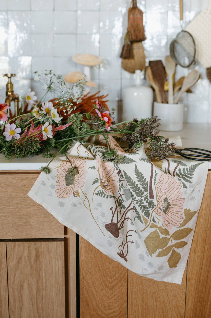 Flowerie Kitchen & Dining Forest Floor Tea Towel