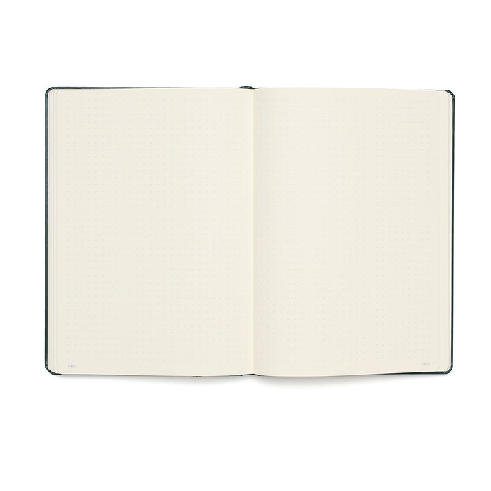 Forest Green Hardcover A5 Medium Notebook - Dotted