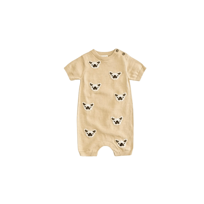 Viverano Organics SHOP Frenchie Jacquard Baby Romper