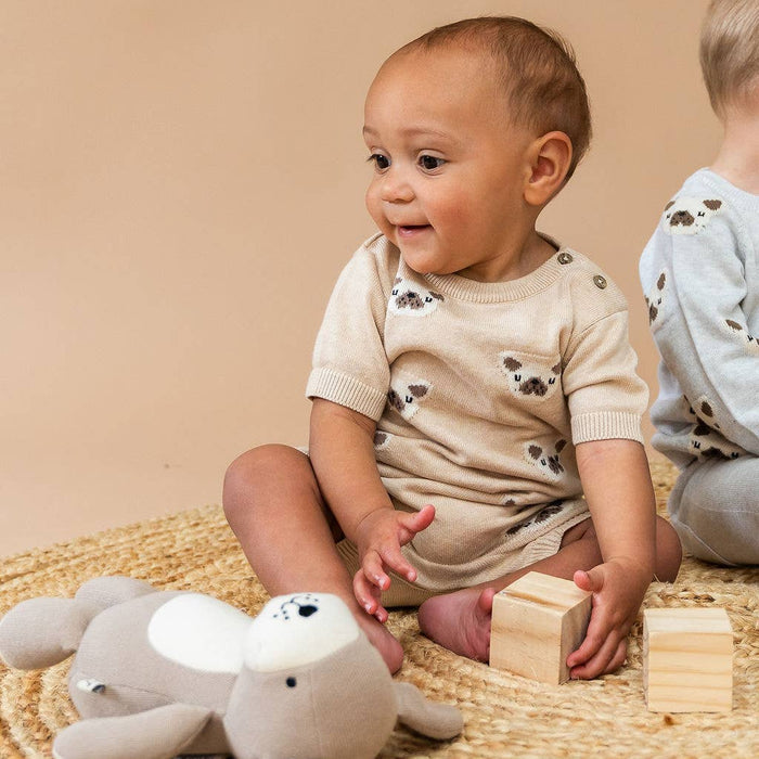Viverano Organics SHOP Frenchie Jacquard Baby Romper