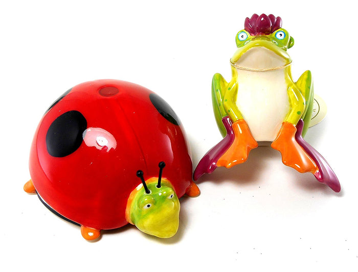 Frog & Ladybug Salt and Pepper by Patience Brewster