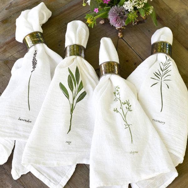 June & December SHOP Garden Herb Napkins, Set of 4