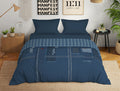 Genz 100% Cotton Double Quilt, 180 TC, Characters, Light Blue