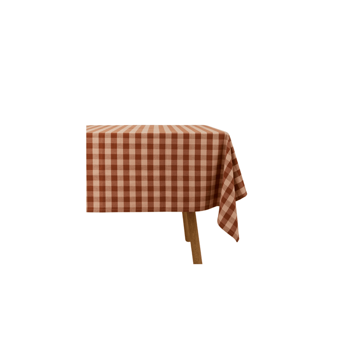 Hawkins New York Table Linens Blush/Terracotta Gingham Tablecloth