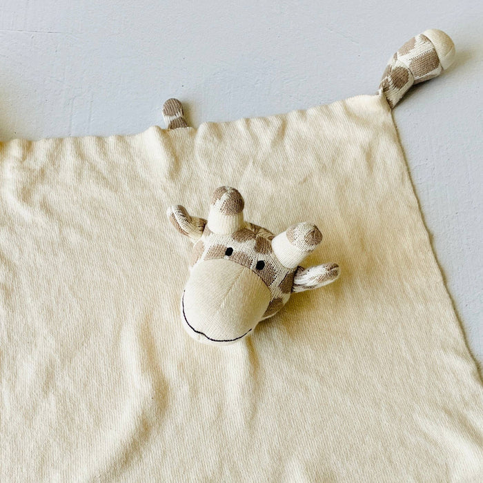 Viverano Organics Baby & Toddler Giraffe - Organic Baby Lovey Security Blanket Cuddle Cloth