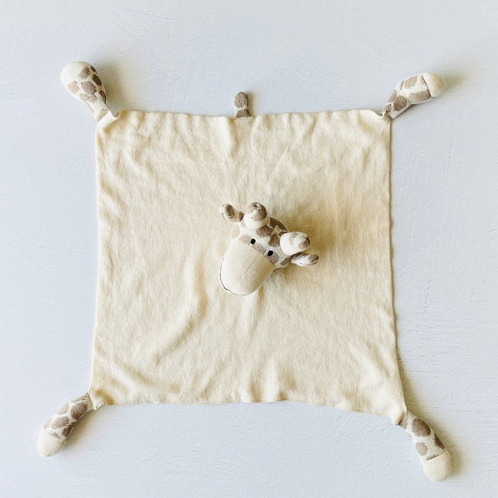 Viverano Organics Baby & Toddler Giraffe - Organic Baby Lovey Security Blanket Cuddle Cloth