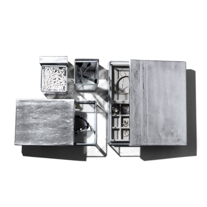Puebco GLASS BOX W/RECYCLE STEEL LID - Pen Stand