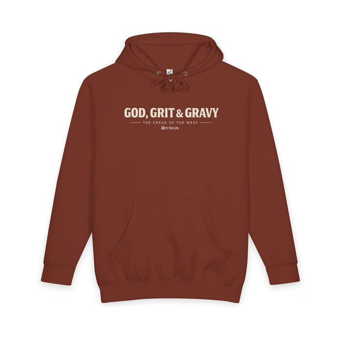 God, Grit, and Gravy Hoodie - Cowboy Kent Rollins