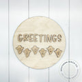 Greetings Ghouls 3D Round Blank