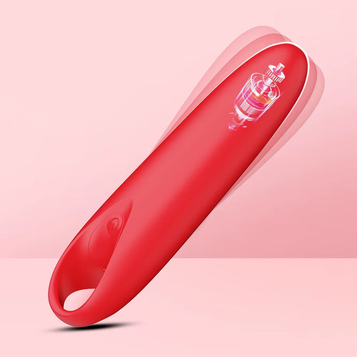 Handheld G-Spot Vibrator 12-Frequency USB Charge Bullet with Ring Jumping for Egg