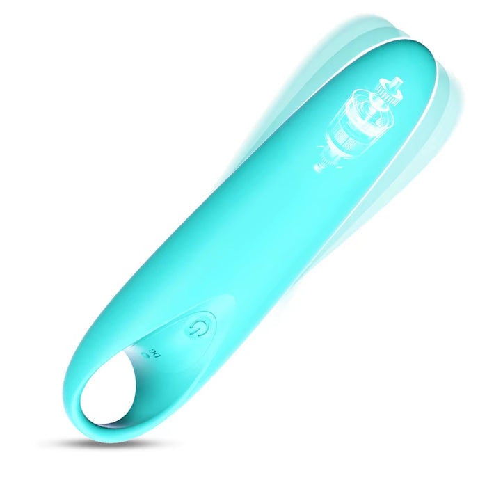 Handheld G-Spot Vibrator 12-Frequency USB Charge Bullet with Ring Jumping for Egg