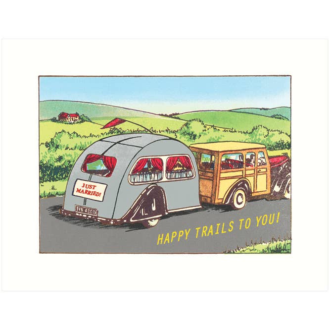 Happy Trails Wedding Card