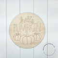 Hello Pumpkin Etched Round Blank