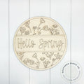 Hello Spring Etched Round Blank (Script)