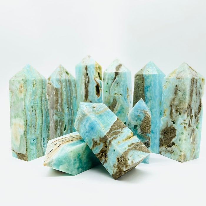 Hemimorphite Four-Sided Tower Point Wholesale -Wholesale Crystals