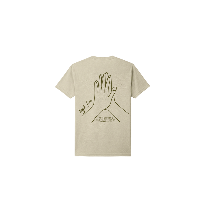 Warehouse Uniform & Embroidery SHOP Cream / Small High Five Tee