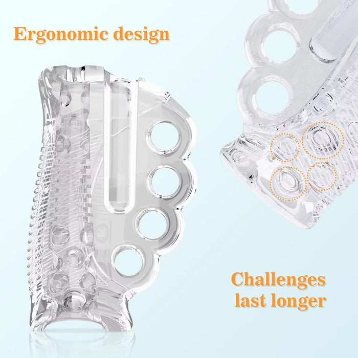 High Quality Transparent Hand Vibrating Silicone Men Masturbation Toys for Men - Male sex toy