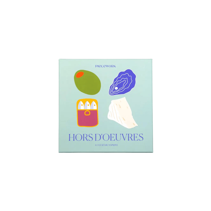 Piecework SHOP Hors D'Oeuvres Cocktail Napkins, Set Of 4