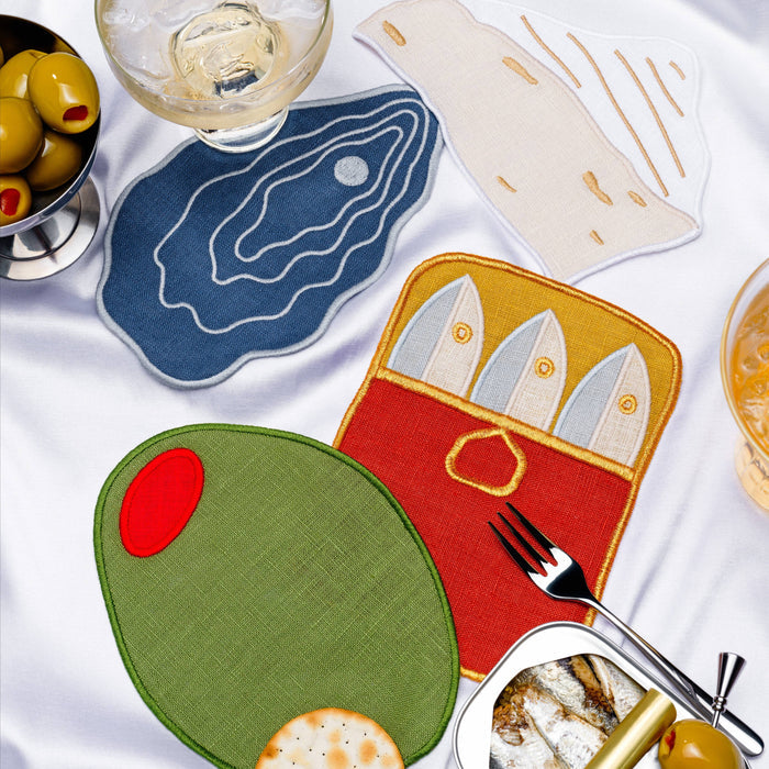 Piecework SHOP Hors D'Oeuvres Cocktail Napkins, Set Of 4