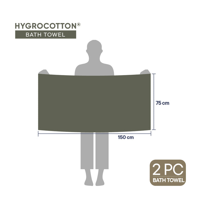 Hygro Hygro Cotton Bath Towel, 600 GSM, Solid, Dark Brown