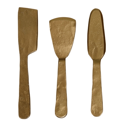 HomArt Ibsen Cheese Tools, Brass - Set of 3 - Antique Brass