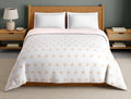 Innovations Hygro Cotton Double Quilt, 210 TC, Floral, White
