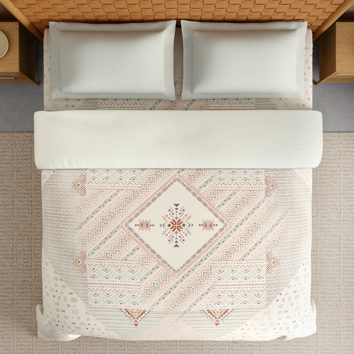 Innovations Hygro Cotton Double Quilt, 210 TC, Geometric, Cream