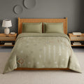 Innovations Hygro Cotton Double Quilt, 210 TC, Geometric, Green