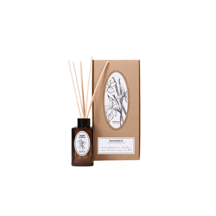 Norfolk Natural Living Home Fragrance Jasmine & Vanilla Diffuser Oil Set