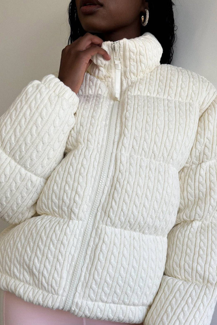 cream puffer coat