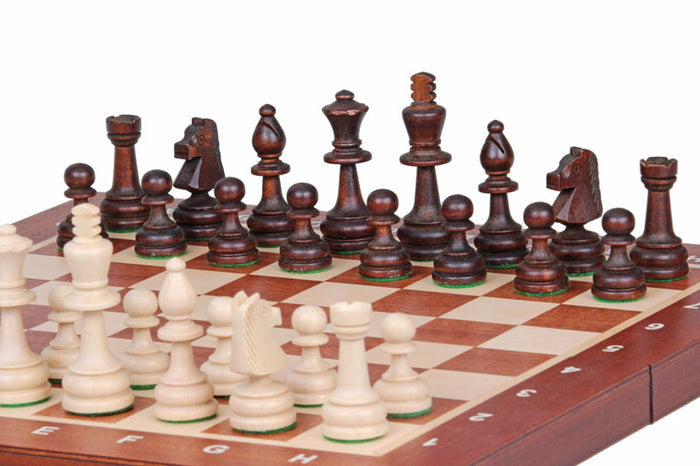 Juego de ajedrez de torneo nº 4 New Line, marquetería (42x42cm)