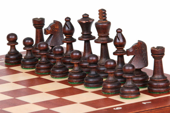 Juego de ajedrez de torneo nº 4 New Line, marquetería (42x42cm)