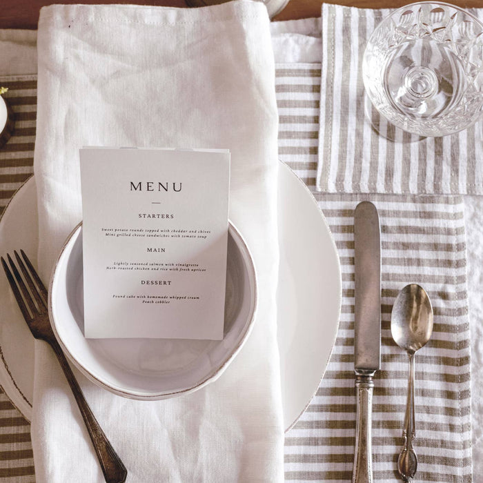 Heirloomed Collection SHOP Keepsake Oatmeal Linen Placemat