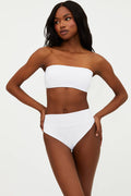 white ribbed bikini set