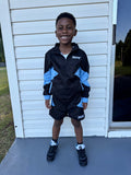 Kids Windbreaker Set - Black\ UNC Blue
