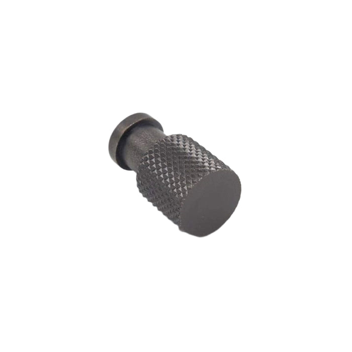 Brut Homeware Hardware Knurled Knob slim black nickel