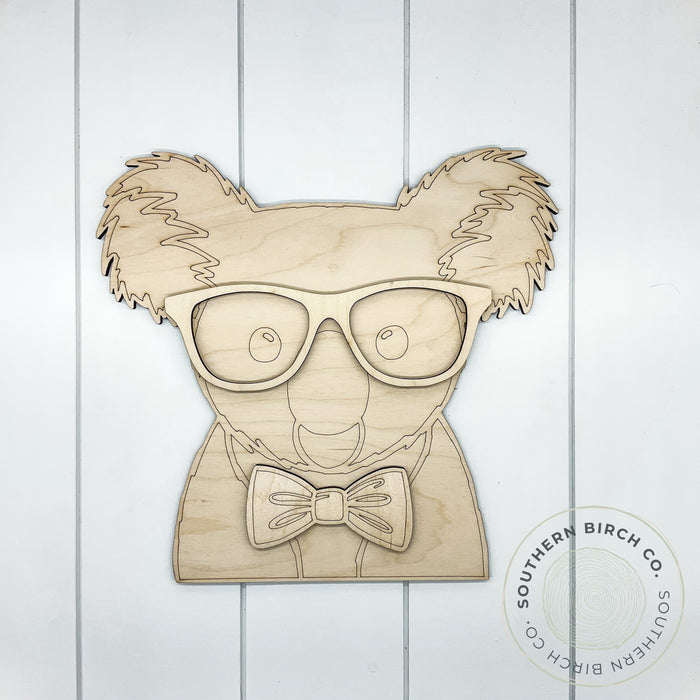 Koala with Glasses Blank
