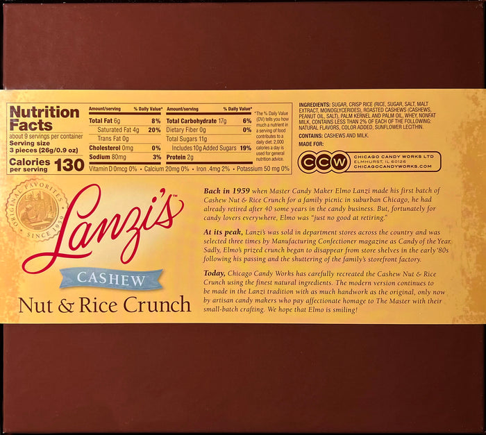 Lanzi's Cashew Nut & Rice Crunch Candy