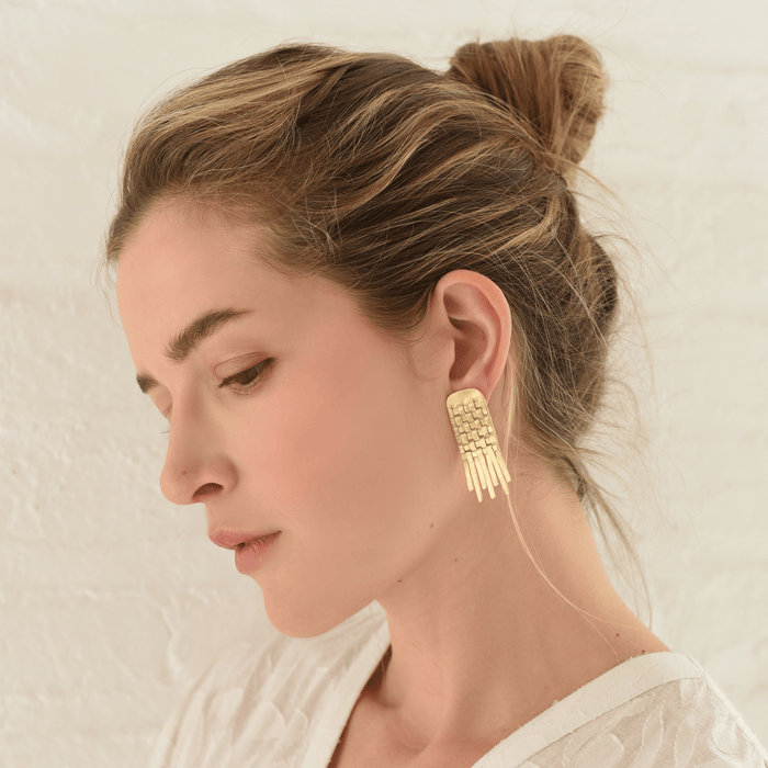 8.6.4 SHOP Large Brass Stud Earrings